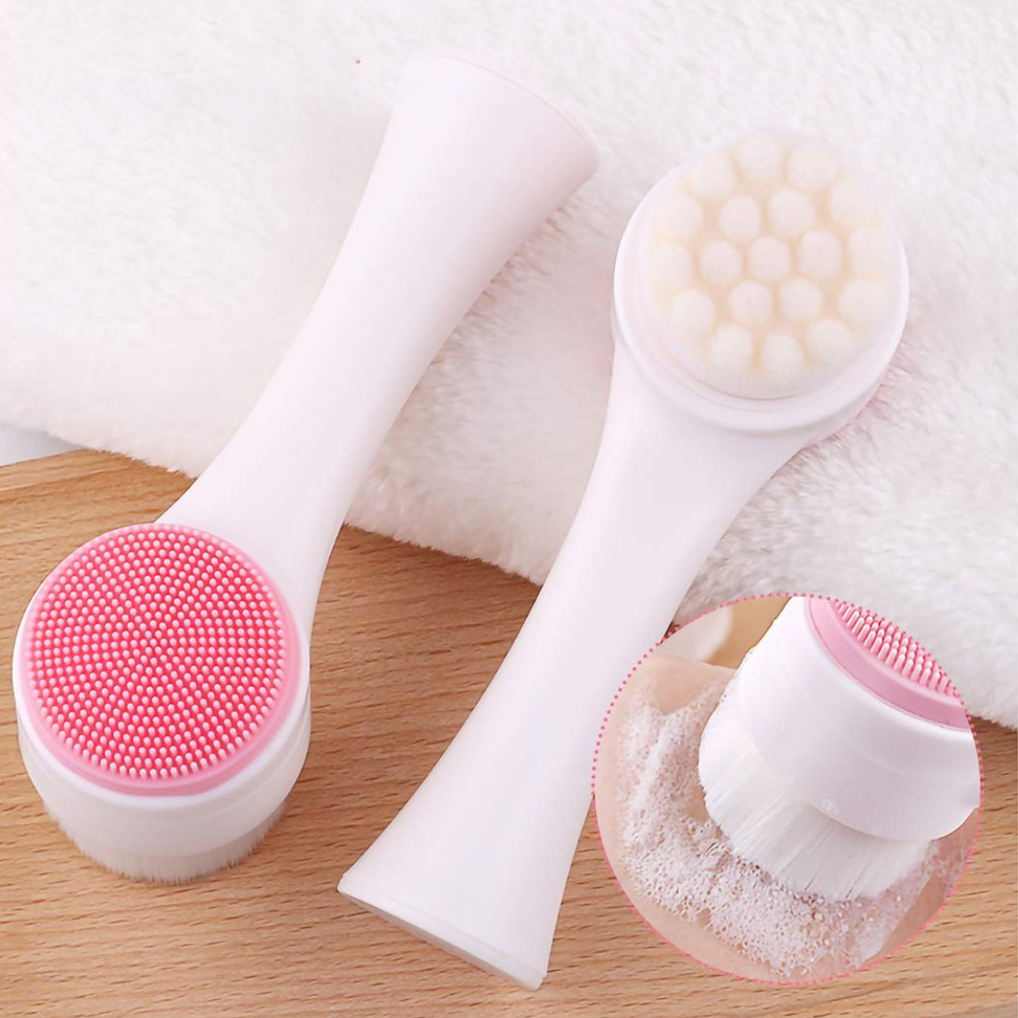 Brosse Faciale Double Face Silicone - EclatBel