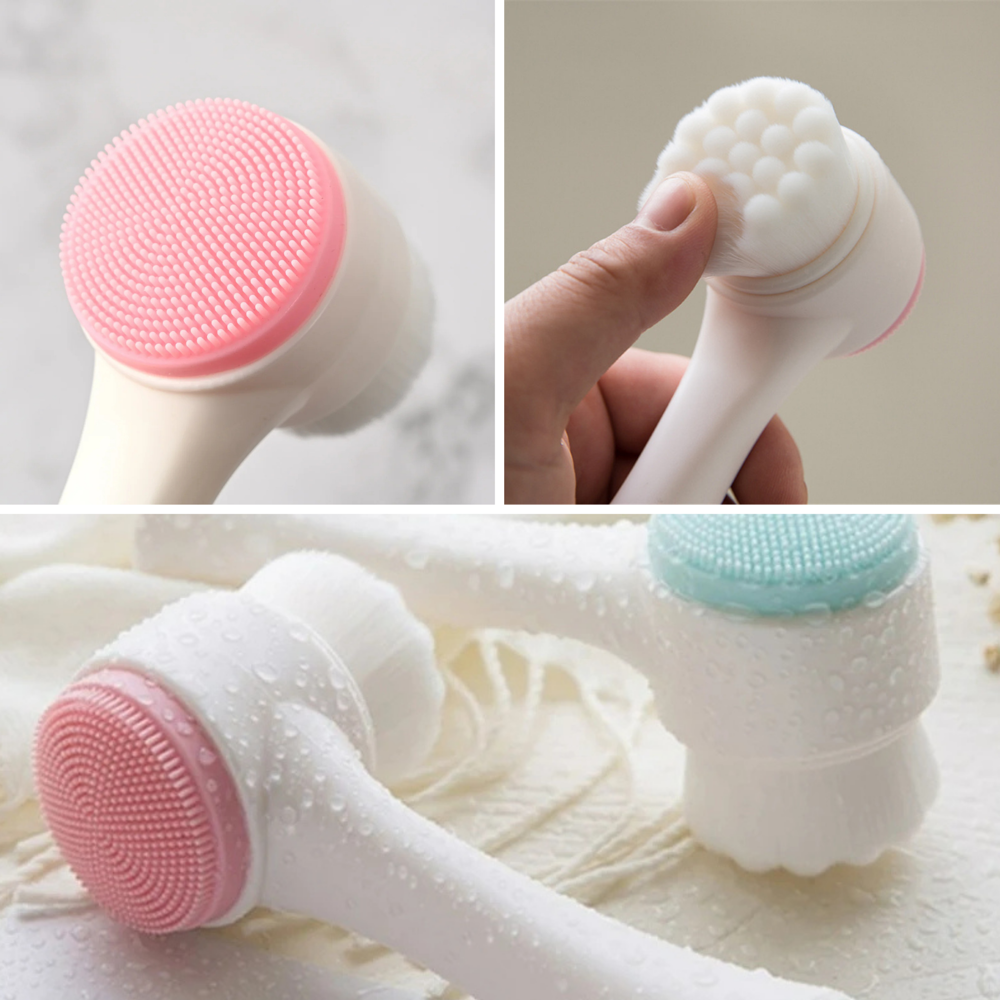 Brosse Faciale Double Face Silicone - EclatBel