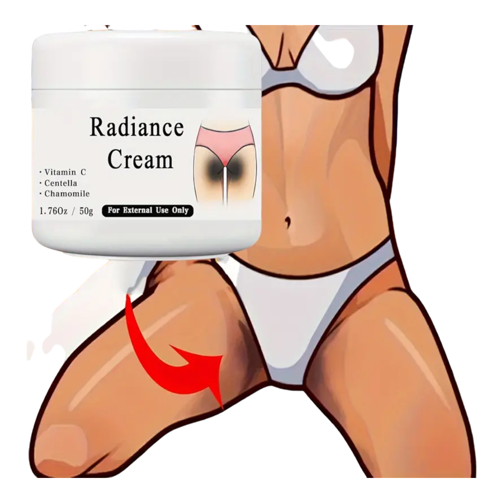 Crème Radiance Intime 50g: Éclat et Mélanine - EclatBel