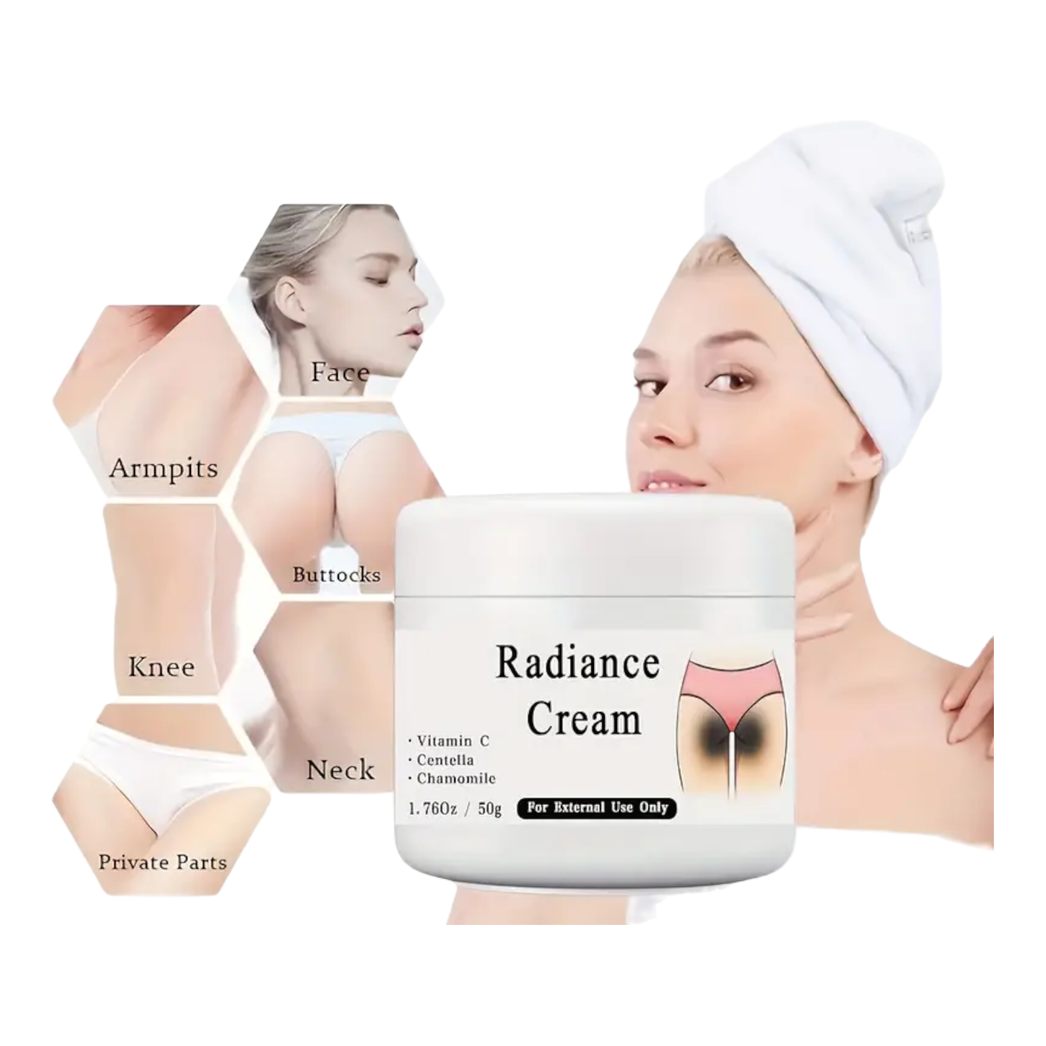 Crème Radiance Intime 50g: Éclat et Mélanine - EclatBel