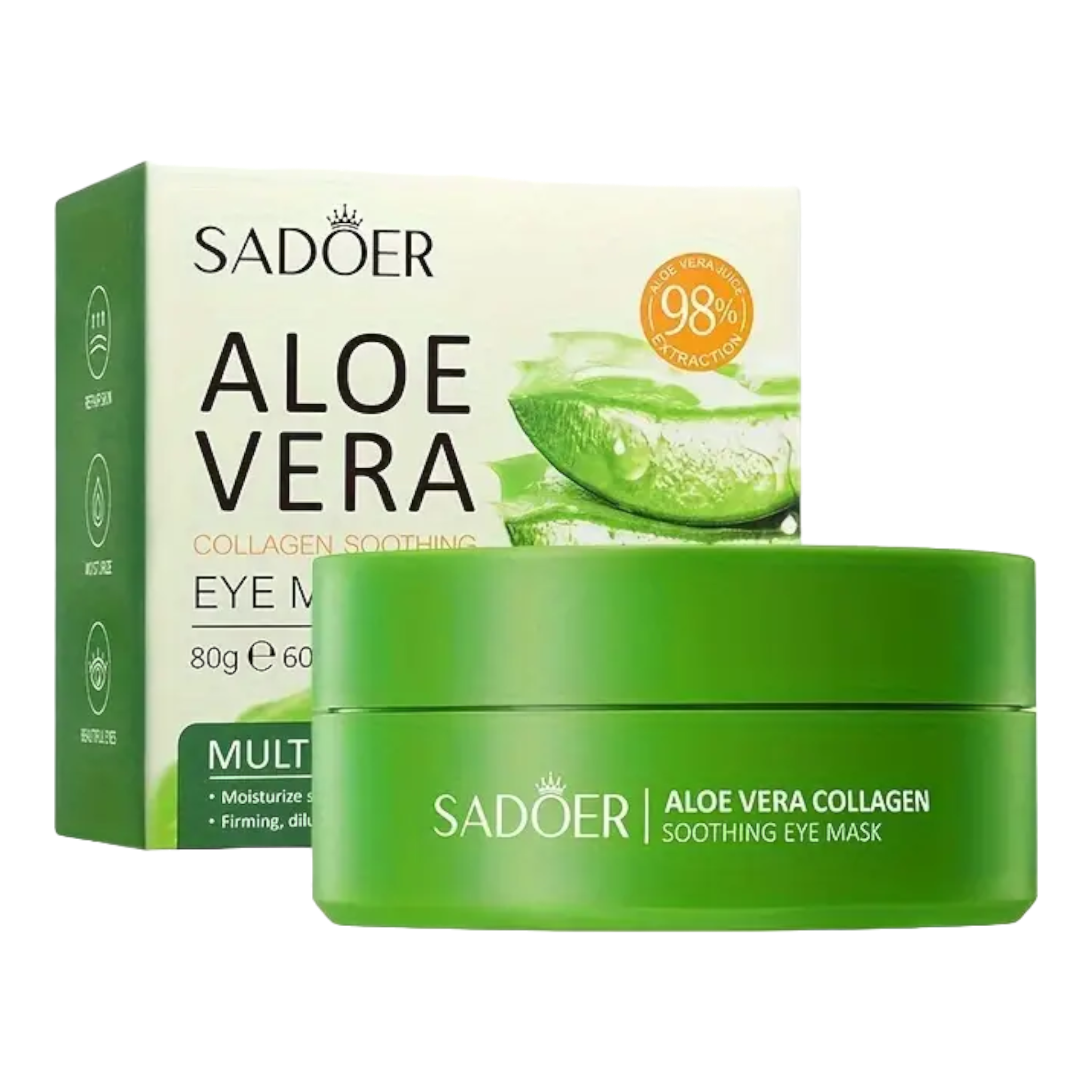 Masques Yeux Collagène Aloe Vera - Hydratant & Raffermissant (60 pcs) - EclatBel